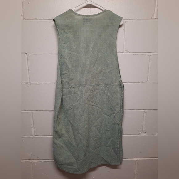 Flax by Jeanne Engelhart Linen Dress (Large) Green - Picture 4 of 5